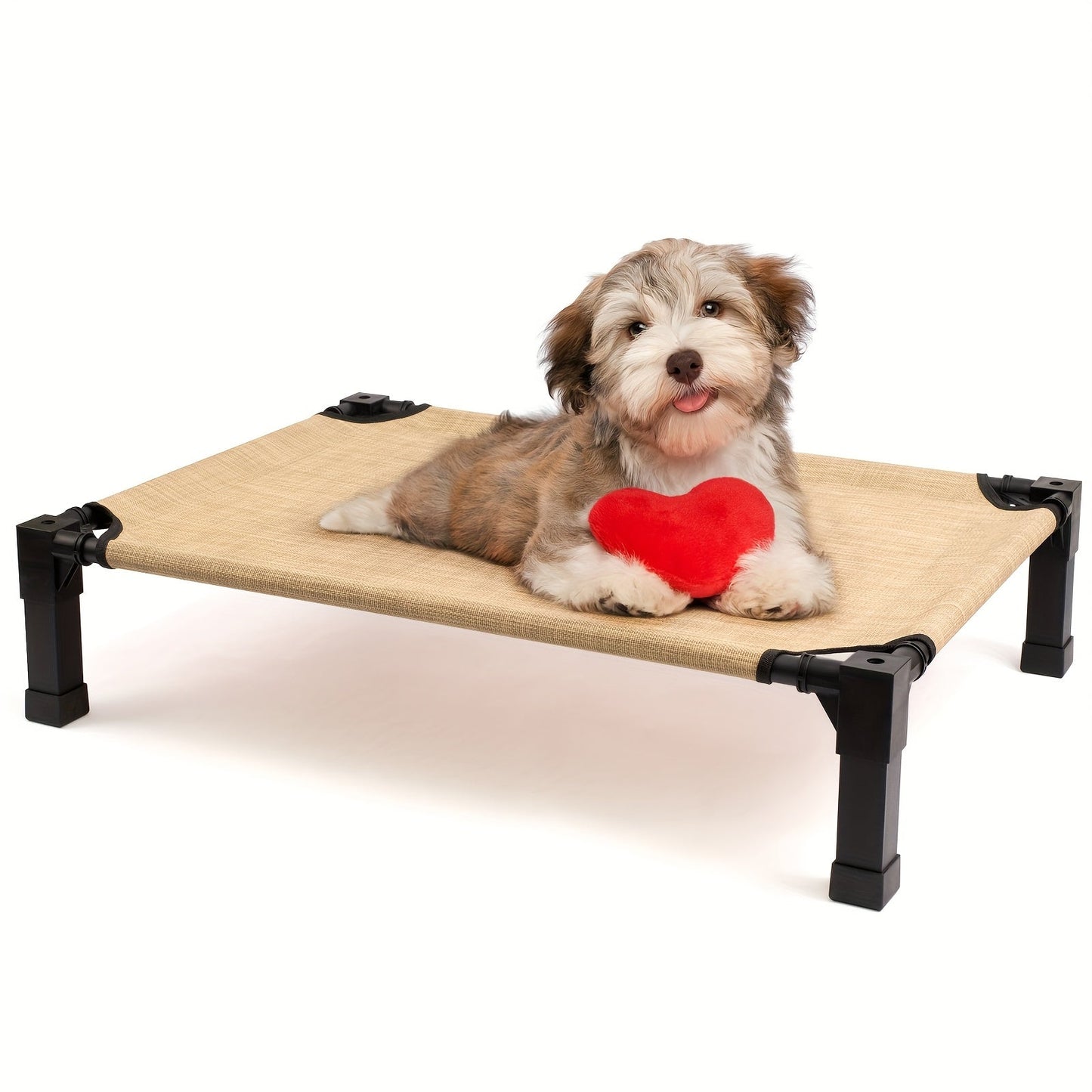 Elevated Pet Cot with Metal Frame, Textilene-Labeled Mesh Deck, Four Sizes and Seven Colors