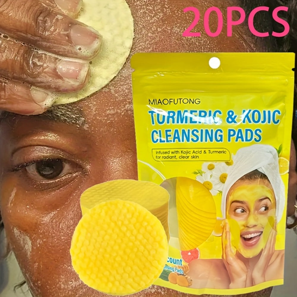 AHA Exfoliating Face Pads 20 Sheets with Ginger - Alpha Hydroxy Acid 0.3% Oil Control Deep for Bath Time, Home Spa and Personal Care
