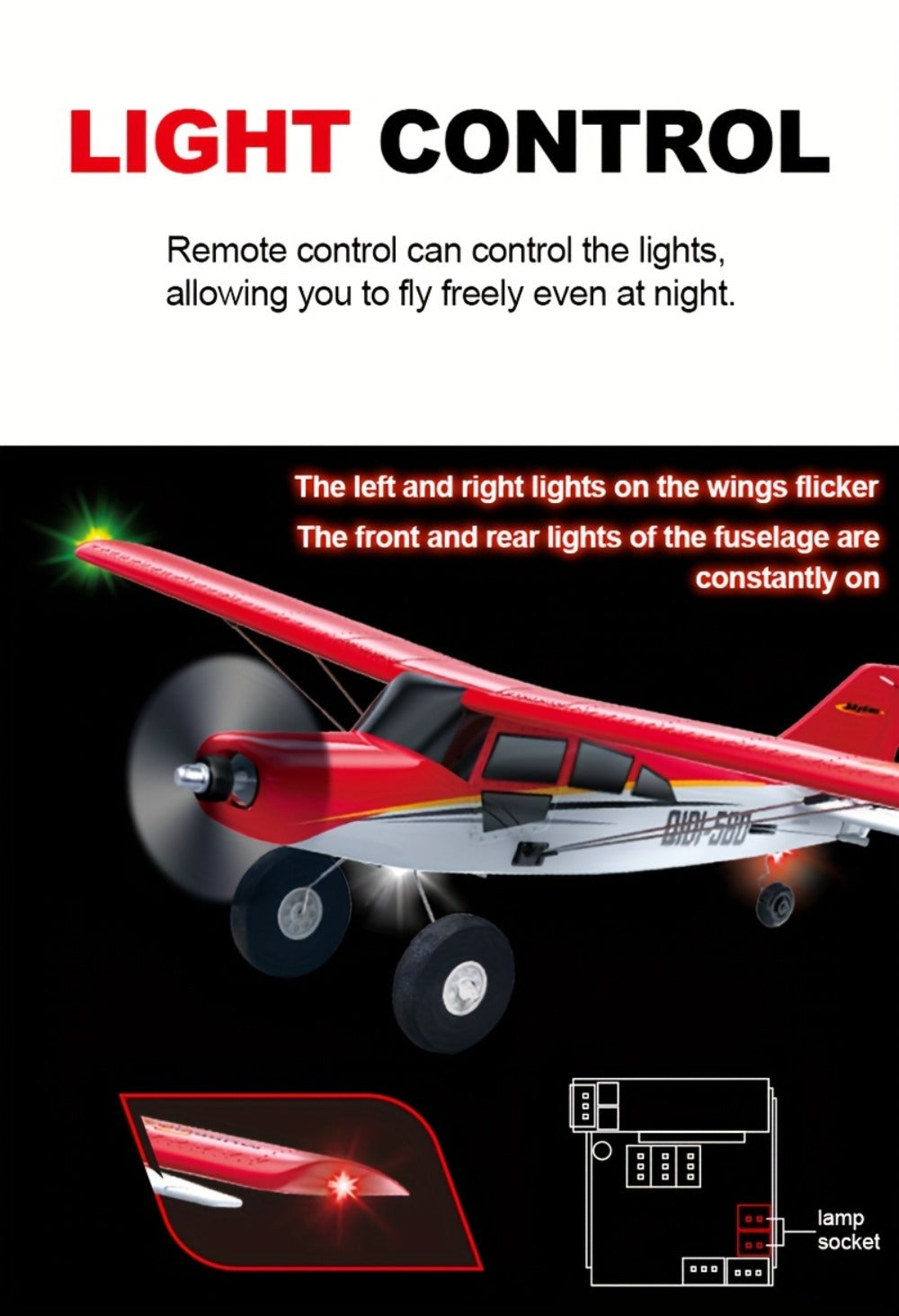 Brushless Fixed Wing RC Plane 6-Channel 6-Axis Gyro 3D Aerobatic Stunts 2 Batteries Included
