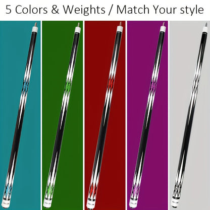 58-Inch Maple Pool Cue with 13mm Tip, Diamond-Style Graphics and Five Colors or Combination Set