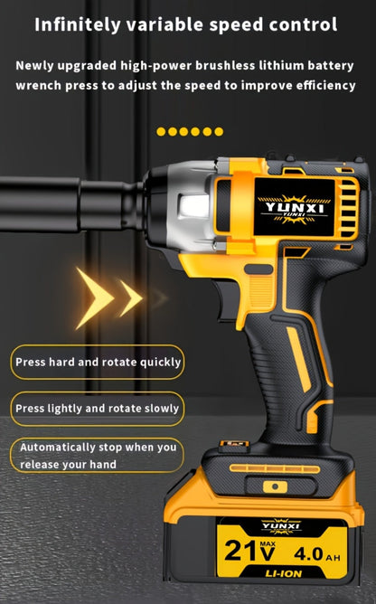 Cordless Impact Wrench Set with Charger Lithium-Ion Portable Electric Wrench Quick Charge for Home for Home, Garage and DIY Projects