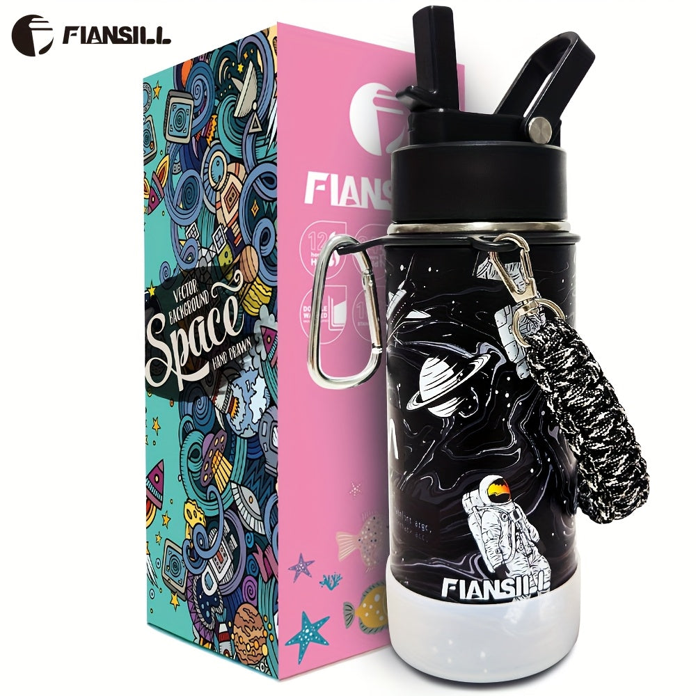 Insulated Water Bottle 16oz – Stainless Steel Vacuum Tumbler with Fun Printed Designs – Leak-Proof Kids & Teen Water Bottle