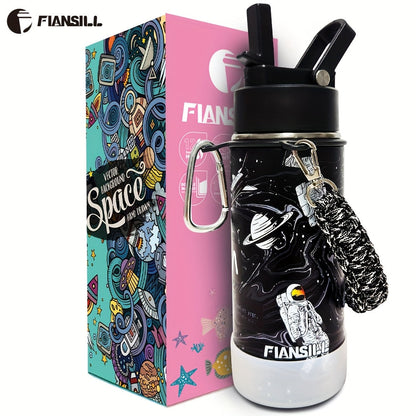 Insulated Water Bottle 16oz – Stainless Steel Vacuum Tumbler with Fun Printed Designs – Leak-Proof Kids & Teen Water Bottle
