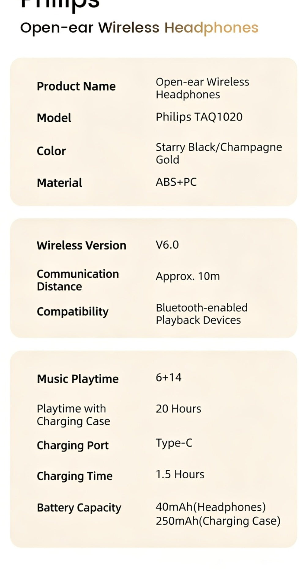 Philips TWS Ear Clip Sport Headset Hi-Fi Bass Stereo HD Calls Earhook Wireless Bluetooth for an Everyday Personal Care Routine