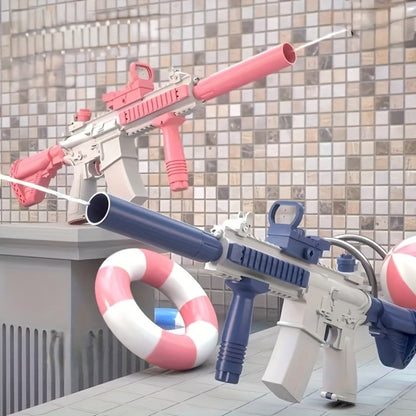 Continuous-Fire Water Gun for Kids & Adults, High- Long-Range Squirt Blaster for Summer Beach Pool Backyard Outdoor Play
