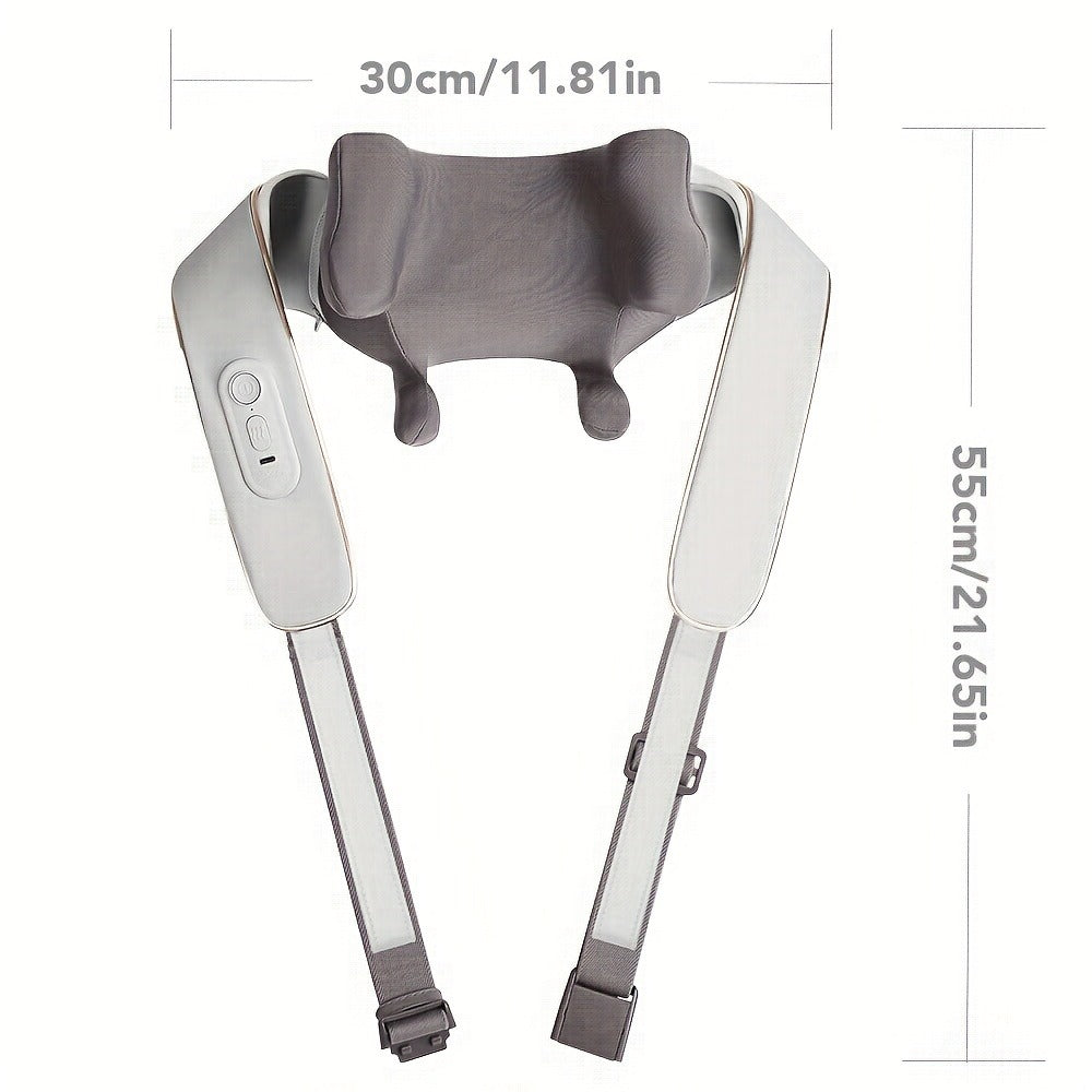 Neck Massager with Heat, 6D Shiatsu Cordless Deep Kneading Electric Massager for Neck, Shoulder, Back & Waist