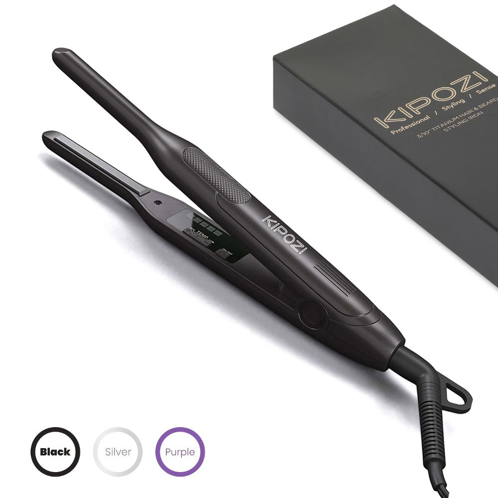 Mini 0.3 Inch Hair Straightener 2-in-1 Curler Titanium Plates 5 Heat Settings 450°F, for Home, Travel and Salon Hair Styling