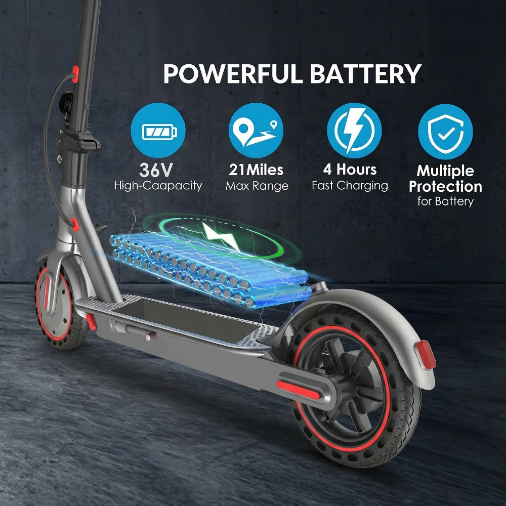 Electric Scooter for Adults 350W Motor 19 MPH 21-Mile Range Foldable with the Listed Color, Size or Set Options for Everyday Use