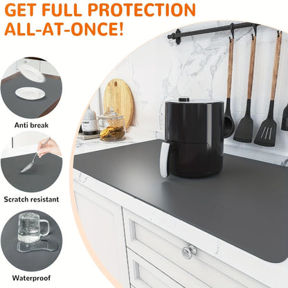 Extra Large Silicone Mat for Kitchen Counter, Heat Resistant Countertop Protector, Nonstick Craft Mat & Placemat