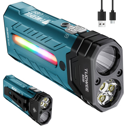High Lumen Flashlight 5000 Lumen Ultra Bright, High- Battery Long Runtime USB Rechargeable