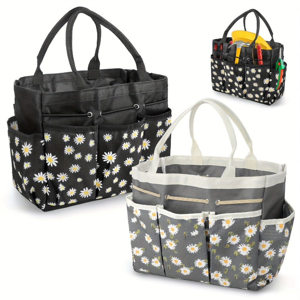 Garden Tool Bag Heavy Duty Multi-Pocket Organizer – Large Capacity Tool Storage Carrier Tote for Gardening, Lawn Care