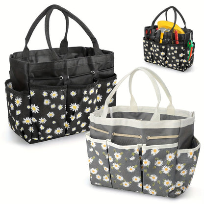 Garden Tool Bag Heavy Duty Multi-Pocket Organizer – Large Capacity Tool Storage Carrier Tote for Gardening, Lawn Care