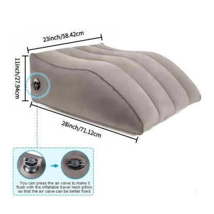 Inflatable Leg Elevation Pillow for Sleeping, Wedge Knee Support Cushion for Swelling, Leg Raise Pillow for Bed