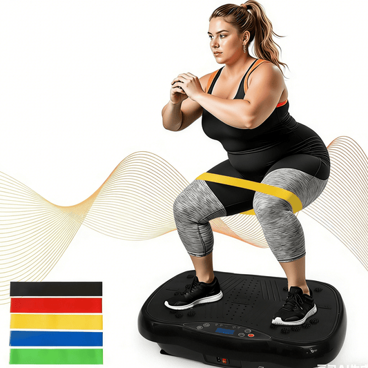 Vibration Plate Exercise Machine 120 Speed Levels – 5 Resistance Bands, LCD Display, Remote Control, 3 Workout Programs