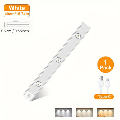 LED Motion Sensor Light USB-C Rechargeable 3 Color Temperatures Stepless Dimming Wireless for Entryways, Bedrooms and Living Spaces