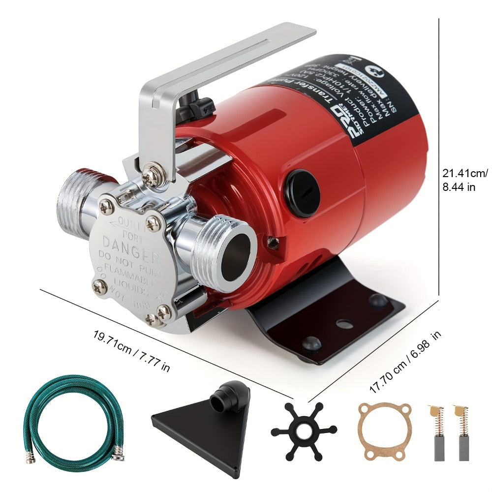 Portable Electric Water Pump 330 GPH, 1/10 HP 120V Utility Pump with Hose, High-Flow Water Transfer Pump for Pool Drain