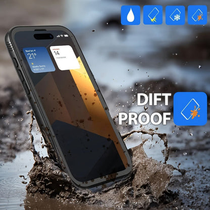 iPhone Case Built-In 9H Tempered Glass Screen Protector 360 Full Body Shockproof Dustproof for an Everyday Personal Care Routine