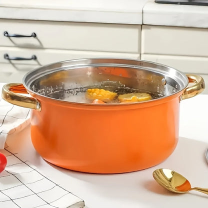 Stainless Steel Non-Stick Cookware Set 10/12pcs, 316 Grade Steel Frying Pan, Stockpot & Milk Pot with Lid