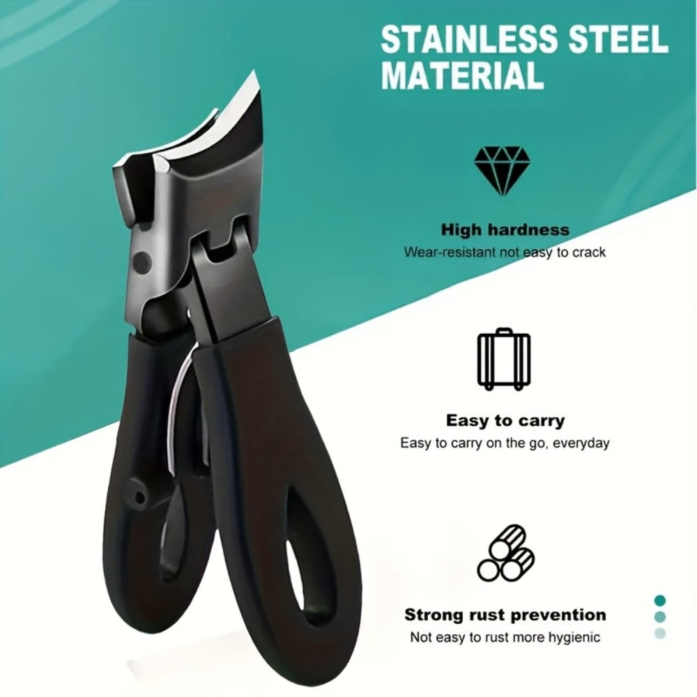 Heavy Duty Toenail Clipper Kit 4 Piece Stainless Steel | Convex Blade Ingrown Toenail Cutter with Nail File Ergonomic Non-Slip Handle |