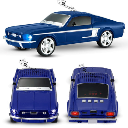 Fuzix WS-1967 Classic Car Bluetooth Speaker with LED Lights | Retro Replica Wireless Stereo, FM Radio, USB/TF/AUX, Built-in Mic