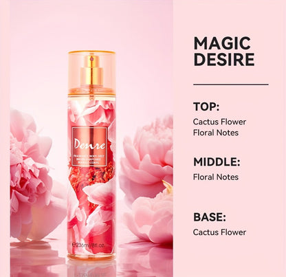 Body & Hair Fragrance Mist for Women 2PCS Set - Perfume Spray 8 fl oz, Fruity Floral Scents Peach Pear Cherry Blossom