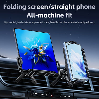 Car Wireless Charger Mount for Samsung Galaxy Z Fold 15W Auto-Clamping Fast Charging Holder, 360° Rotating Ball Joint