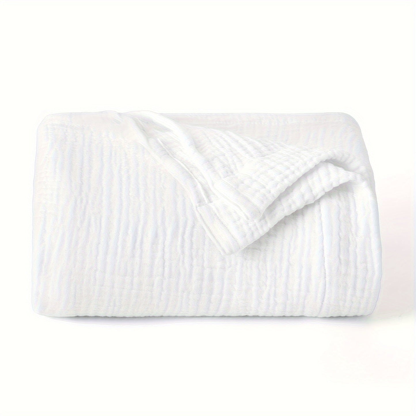 Muslin Blanket 100% Cotton 6-Layer, Breathable Gauze Throw for Couch & Bed, All Season, 13 Colors