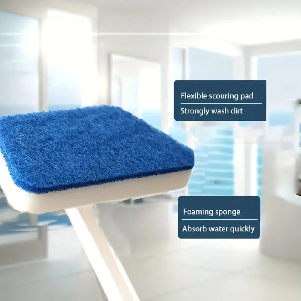 Shower Cleaning Brush Set Replaceable Heads – Bathtub Scrubber, Wall Tile Brush, Window Glass Cleaner & Floor Brush