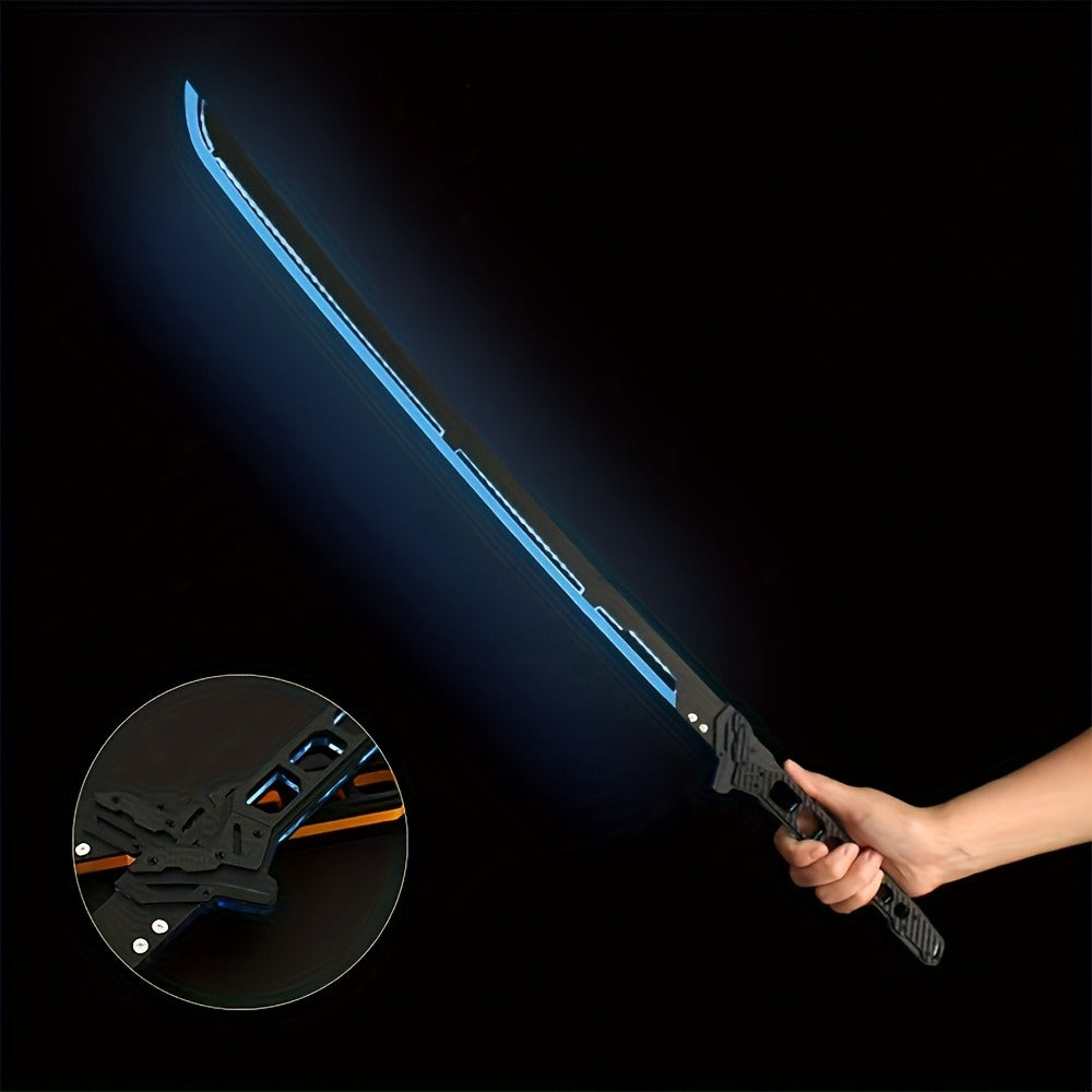 LED Cyberpunk Katana Prop 80cm Acrylic Luminous with the Listed Color, Size or Set Options for Everyday Use