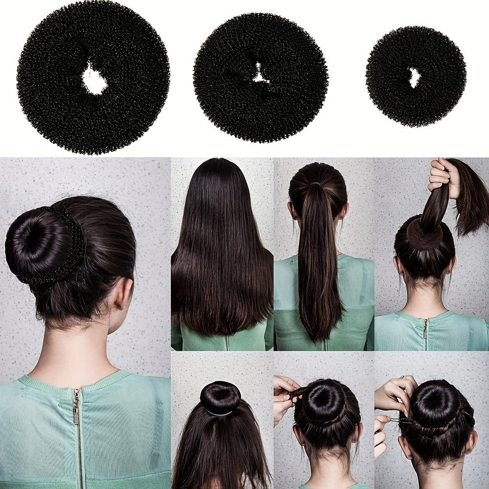 51-Piece Hair Styling Tool Set Braiding Kit with Clips Donut Bun Maker Hair Pins Curlers Braid Accessories for Women Bridal Wedding Updo