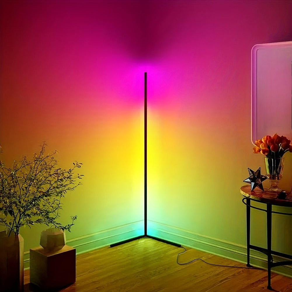 RGB Smart Floor Lamp 56 Inch, 16 Million DIY Color Changing with App & Remote Control, Music Sync