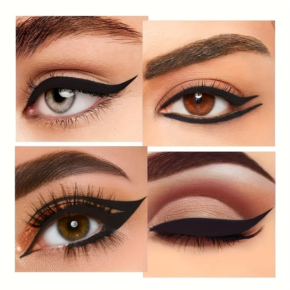 Cone-Tip Gel Eyeliner Stick Set in Brown, Black or Mixed Two- and Four-Piece Packs with Brushes