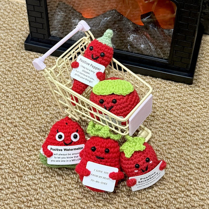Crochet Doll Set 20pcs Handmade Emotional Support Dolls, Cute Collectible Okra Plush Figures
