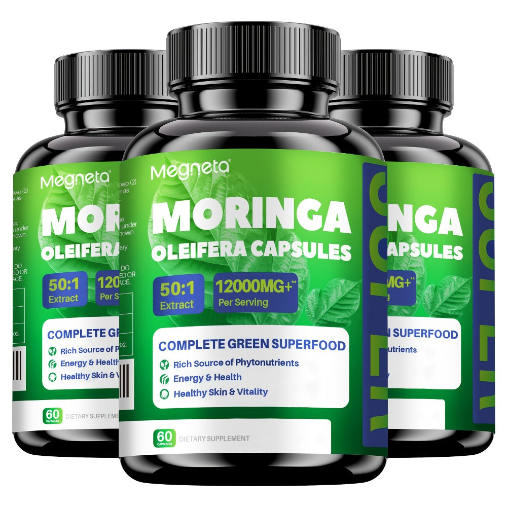Moringa Capsules 12000mg Organic Superfood Supplement - Antioxidant, Immune Support for Bath Time, Home Spa and Personal Care