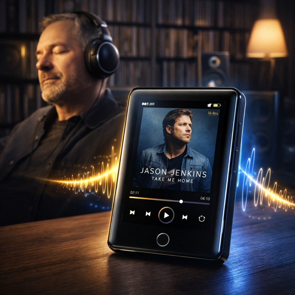 HiFi Touchscreen MP3 Player 2.4" IPS HD Display, Music & Video Playback, E-Book Reader, Voice Recorder