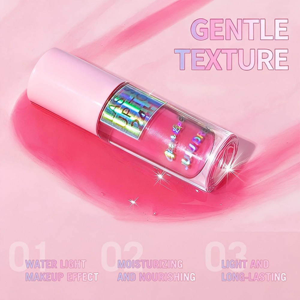 24H Waterproof Glitter Lip Gloss & Lip Stain Set 3PCS, Lip Oil Formula, for Makeup, Travel and Everyday Vanity Use