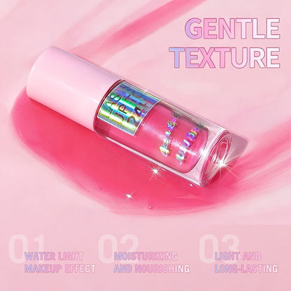 24H Waterproof Glitter Lip Gloss & Lip Stain Set 3PCS, Lip Oil Formula, for Makeup, Travel and Everyday Vanity Use