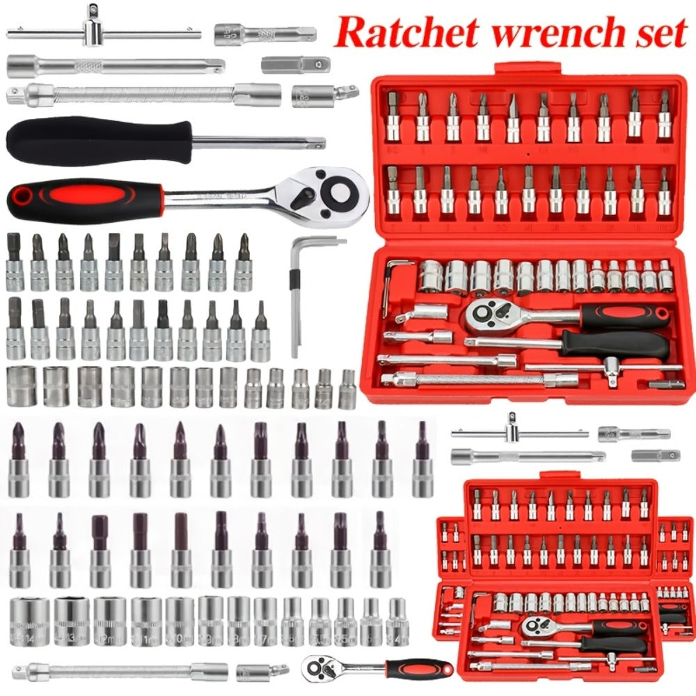Automotive Socket and Hand Tool Kit in 45-Piece Case or 898-Piece Rolling Cabinet Checkout Options
