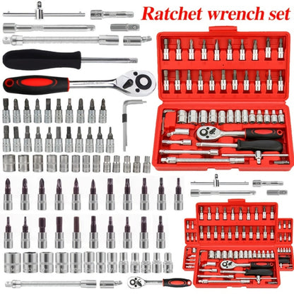 Automotive Socket and Hand Tool Kit in 45-Piece Case or 898-Piece Rolling Cabinet Checkout Options