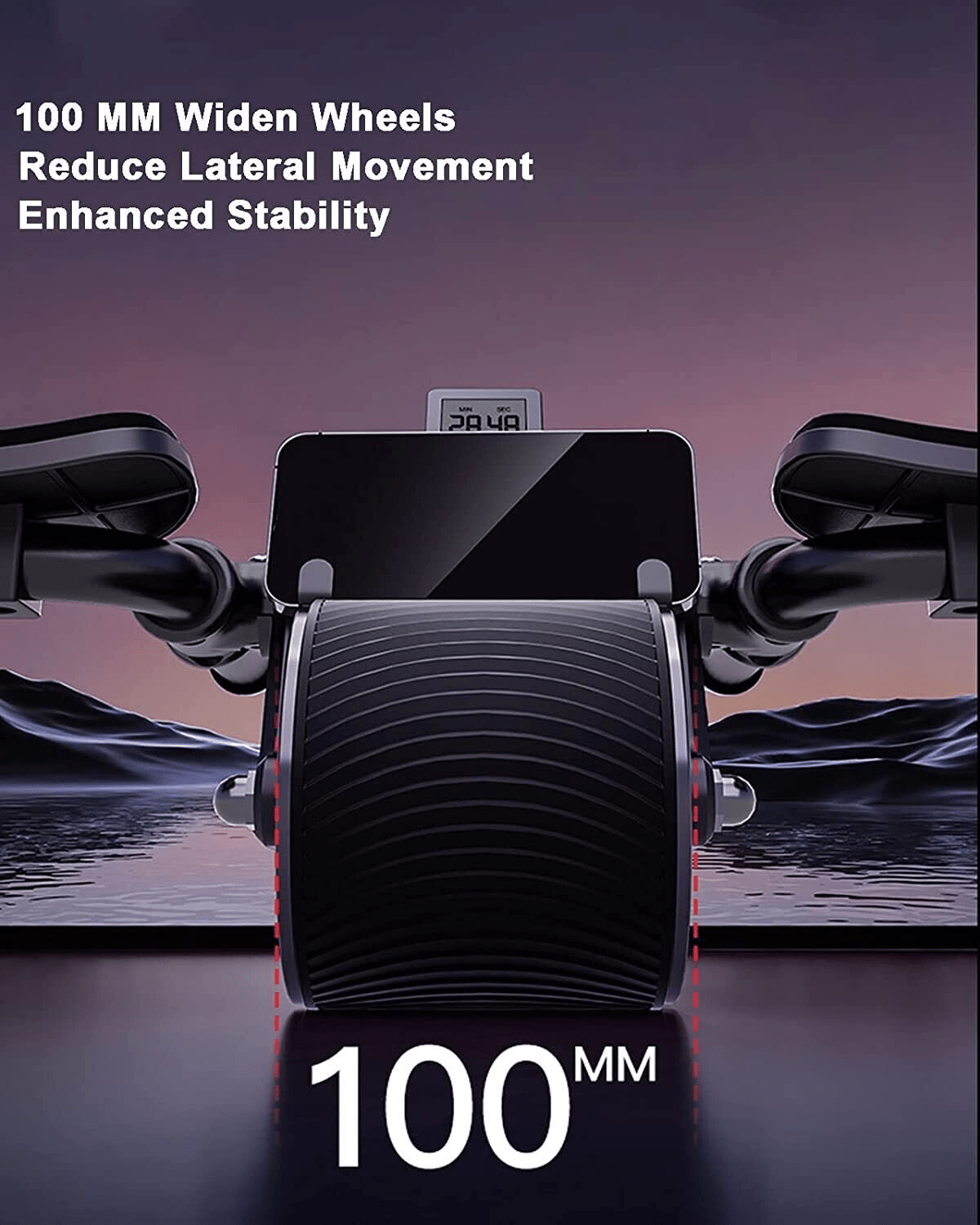 Ab Wheel Roller for Core Strength Training, Non-Slip Abdominal Exercise Wheel with Knee Pad for Home Gym, Effective Ab Roller for Men