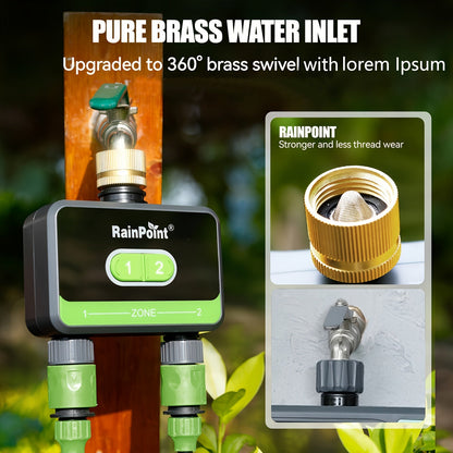 WiFi Sprinkler Timer 2 Zone Smart, App Control Garden Irrigation for Garden, Lawn and Yard Watering