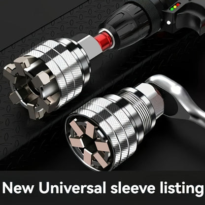Universal Socket Wrench Adapter 10-19mm – Adjustable Hex Nut & Bolt Socket, Fits 3/8" Drive Ratchet