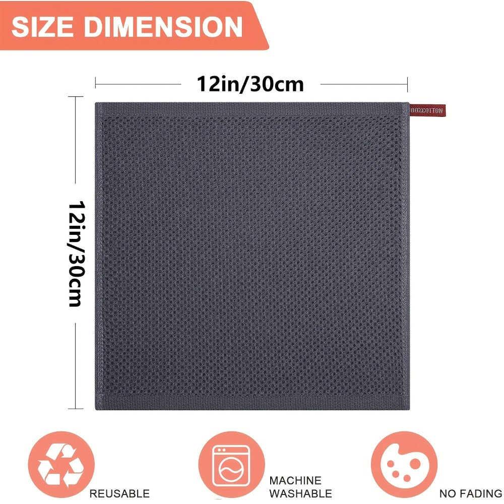 Kitchen Dish Cloths 23pcs 100% Cotton Waffle Weave Ultra Dish Towels 12x12 Inch for Cooking Cleaning Wiping Hands Kitchen Decor Gift