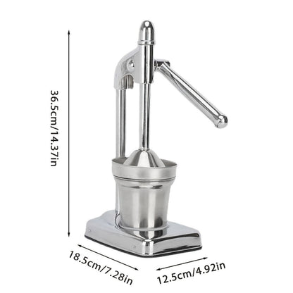 Manual Citrus Juicer Stainless Steel Lemon Squeezer with Lever Press for Home Cooking, Dining and Outdoor Meals