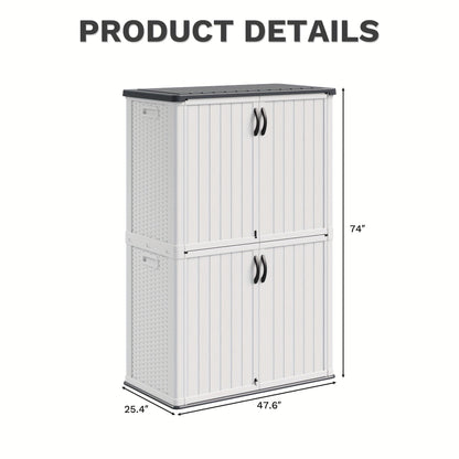Resin Deck Box Lockable Outdoor Storage, for Garden, Patio and Yard Use, with the Listed Configuration
