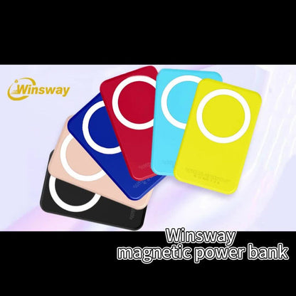 Power Bank Magnetic 5000mAh Mini with Wireless Charging, PD, QC3.0 and Eight Colors for Travel