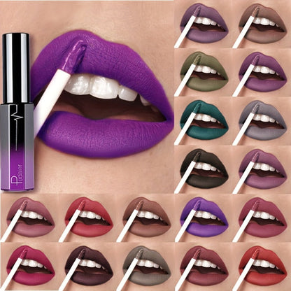 Semi-Matte Liquid Lip Color in Six Numbered Shades with 9.3cm Gradient Tube and Wand Applicator