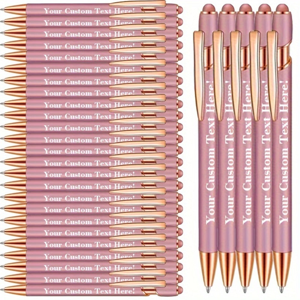 Ballpoint Stylus Pens 30 Pack – 2-in-1 Touchscreen Stylus & Ballpoint Pen with Comfortable Grip, Personalized Engraving