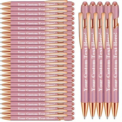 Ballpoint Stylus Pens 30 Pack – 2-in-1 Touchscreen Stylus & Ballpoint Pen with Comfortable Grip, Personalized Engraving