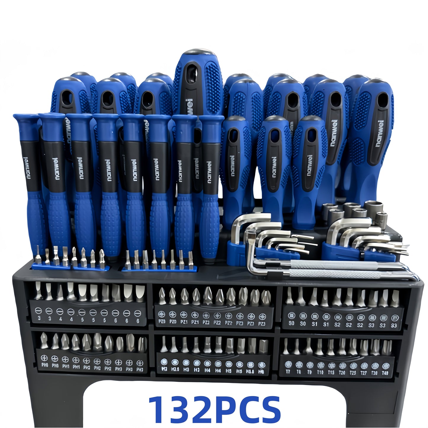 Precision Screwdriver Set Magnetic Insulated – 10/100/126/132 Piece Hex Bit Kit for Electronics Phone Auto Repair DIY with Organized Storage